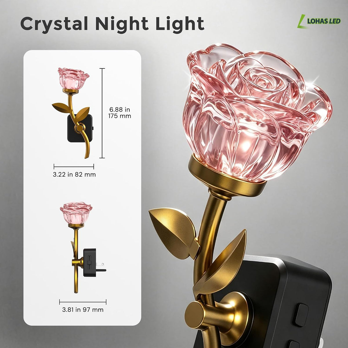 L LOHAS LED 2 Pack Night Lights Plug into Wall, 3000K Soft White