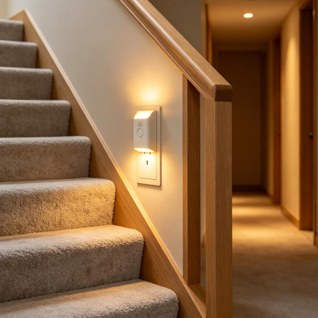 Plug-in LED Night Light with Motion Sensor, 2 Pack