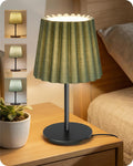 Small Bedside Table Lamp, Dimmable Table Lamp with 3 Adjustable Color Temperatures, Nightstand Lamp with a Dimmable Bulb, E26 Base, for Bedroom, Study, Desk, Green and Black J15TL05