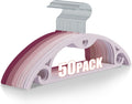 Velvet Hangers Felt Clothes Hangers 50 Pack Pink Multi