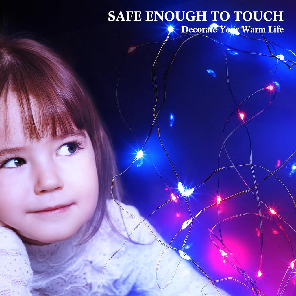 Tuanse 20 Pack LED Fairy Lights Battery Operated 3 Modes, Colorful Color