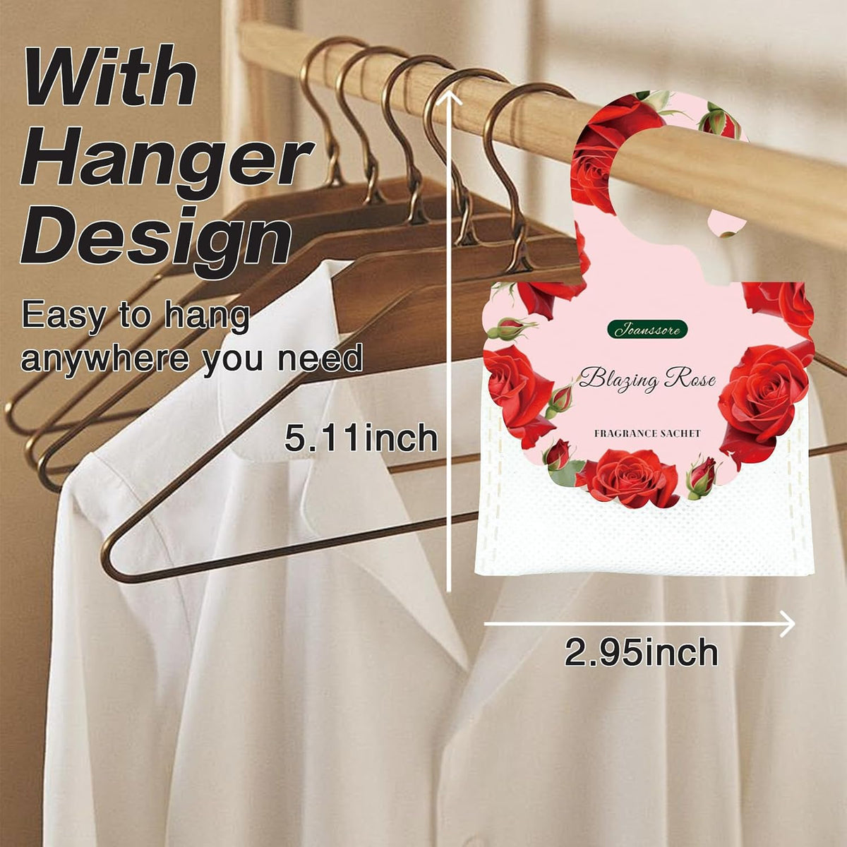 15 Packs Scented Sachets for Drawers and Closets, Hanging Closet Freshener