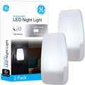 GE Plug in Night Light, Dusk to Dawn Sensor, Cool White 5000K, 2 Pack