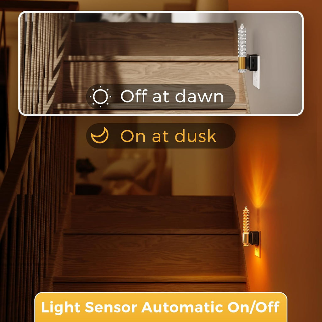 L LOHAS LED Night Light, Flameless Candle Night Light Plug into Wall