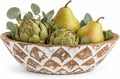 Mie Creations 10'' Decorative Wooden Bowl, Table Centerpiece for Decor