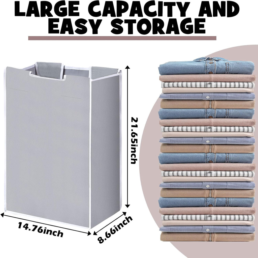 Bonuci 4 Pcs Laundry Sorter Replacement Bags, Brown, Gray, White, Black