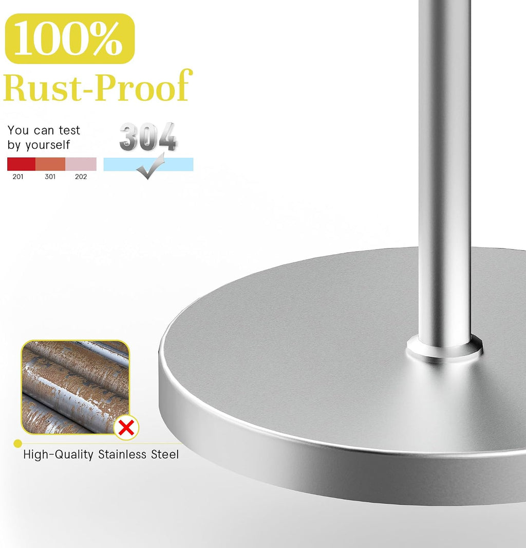 Stainless Steel Freestanding Toilet Paper Holder with 3 lb Base