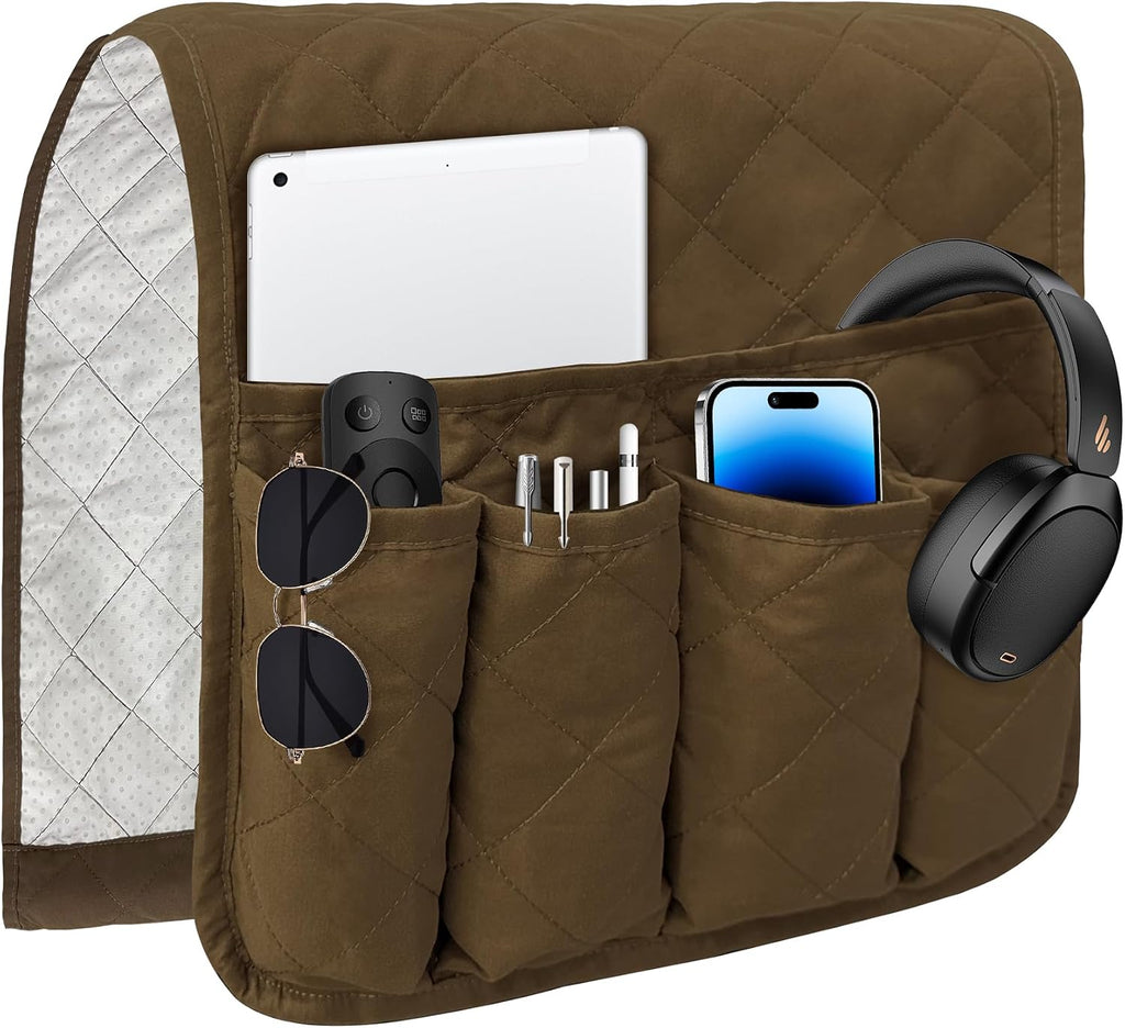 MEHIDFY Sofa Armrest Caddy, Anti Slip Recliner Armchair Organizer
