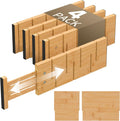 Deep Drawer Dividers For Clothes,Expandable Drawer Organizer (4, Short)