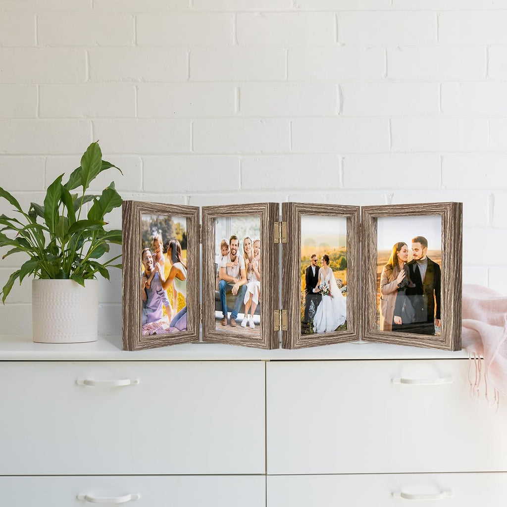 4x6 Back To School Picture Frame 4 Hinged Photo Frame with 4 Openings
