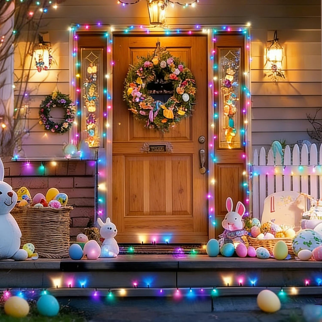 LAMPHOME Multicolor Pastel String Lights, 25FT 50LED Mini Christmas Fairy Lights Plug in for Christmas Tree Xmas Garland Easter Wedding Holiday Party Indoor Outdoor Patio Garden Home Decor