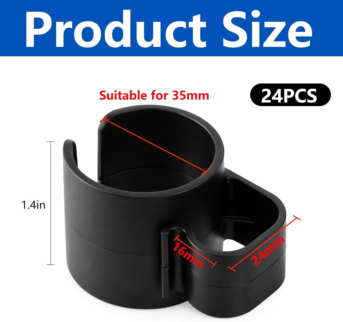 24 Pcs 35mm Speaker Pole Cable Clips, Pole Cable Management Clips