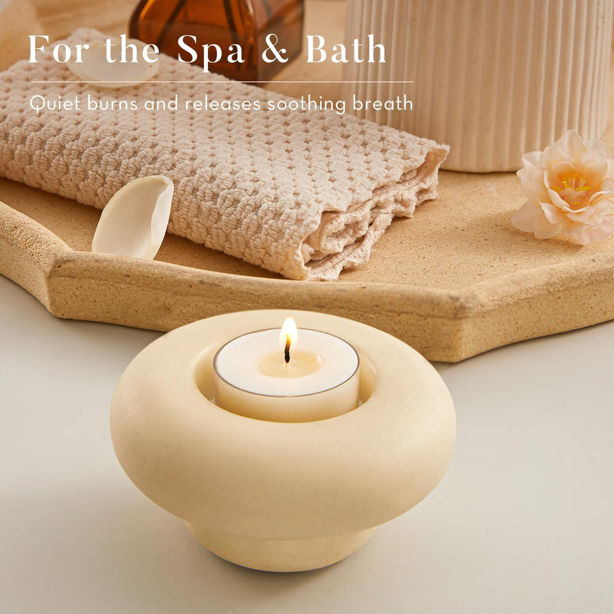 Unscented Soy Tea Lights Candles 50 Pack Bulk,4 Hour Clean Burn Tea Candles