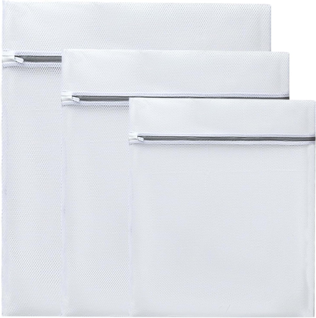 Mesh Laundry Bags for Washing Machine, Fine Mesh Delicates Bags 3 Pack Travel Storage Organize Bag for Clothes, Zippered Garment Wash Bag (XL L M