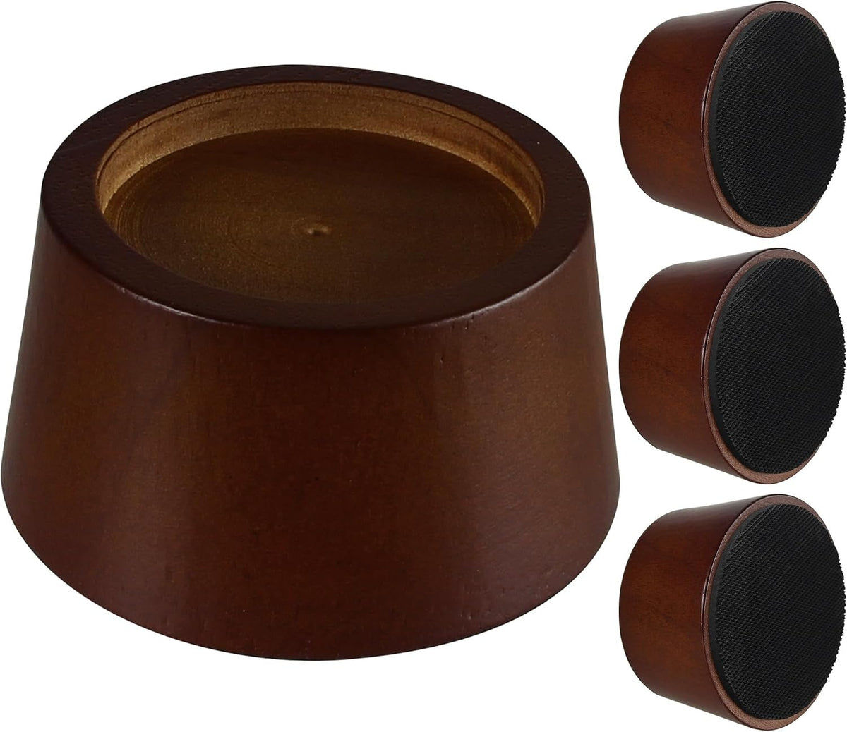 2 inch Wood Bed Risers Set of 4, Round Furniture Risers for Couch & Chair
