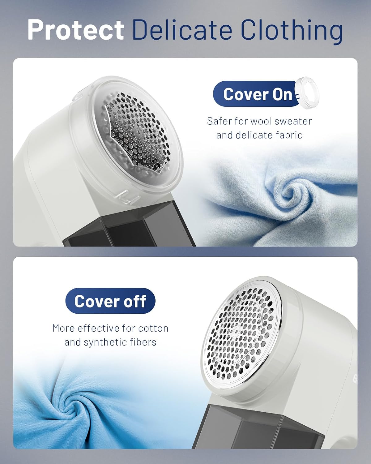 BEAUTURAL Fabric Shaver and Lint Remover, Rechargeable Sweater Defuzzer