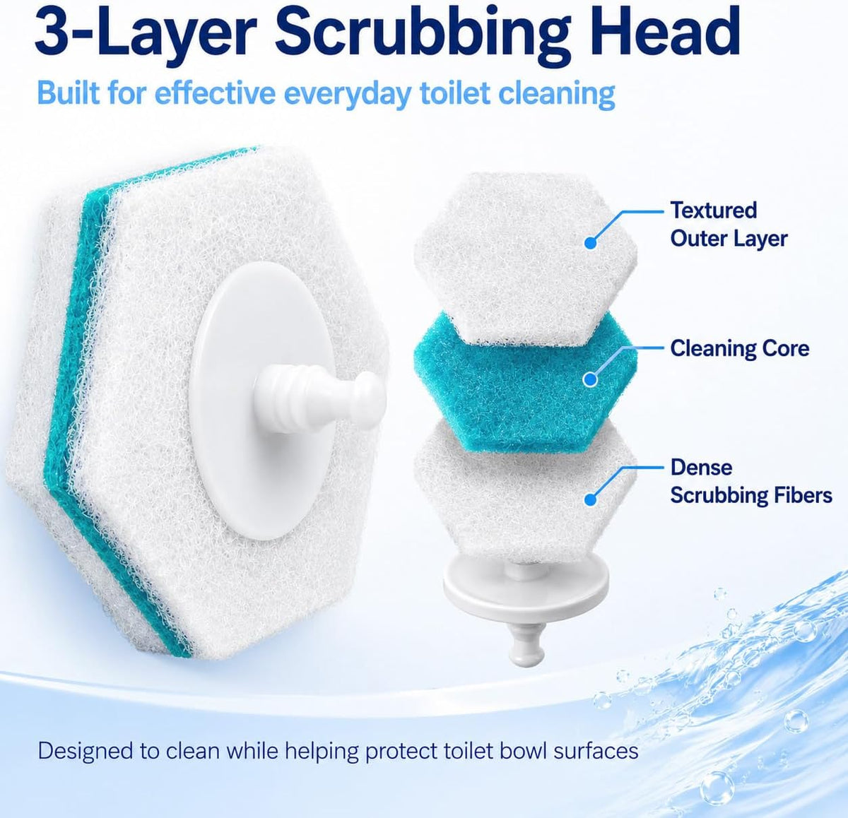Msvvko Toilet Bowl Cleaners, Disposable Wand Refills, Rainforest Rush Scent
