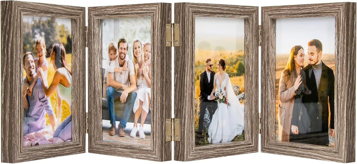 4x6 Back To School Picture Frame 4 Hinged Photo Frame with 4 Openings