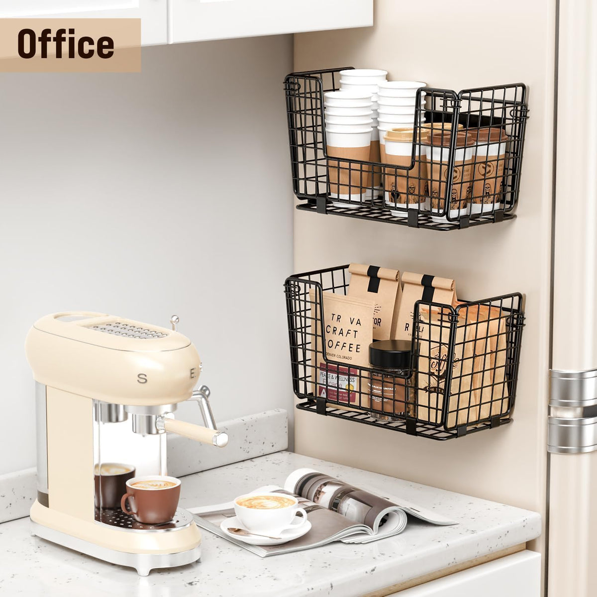 Magnetic Shelf for Fridge - 3 Pack Fruit & Vegetable Storage Organizer
