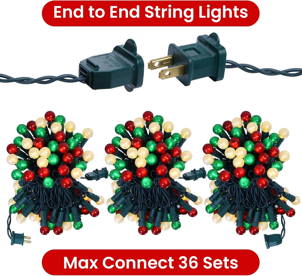 Fairy Globe String Lights - 70 LED, 19FT, Multicolor - UL Certified for Indoor/Outdoor Use - Christmas, Bedroom, Party, Tree, Holiday Decor