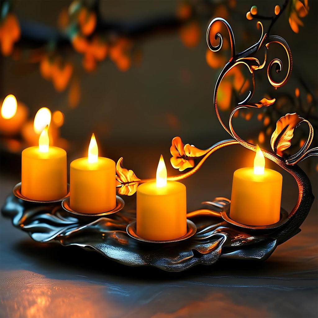 Esup Rechargeable Tea Lights Candles with Remote and Timer for Decorations