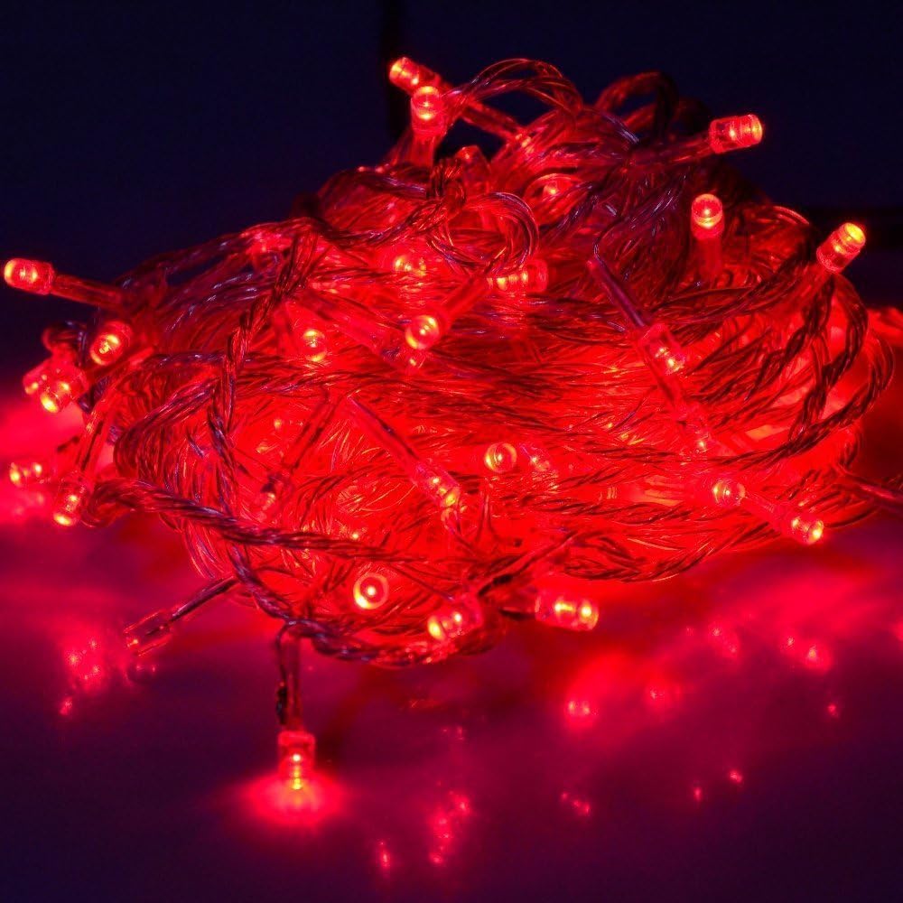 Super Z Outlet 30 Mini Bulb LED Battery Operated Fairy String Lights in Red for Valentines Day, Romantic Wedding, Home Decoration Room Lighting, Christmas, Crafts (158" inch Long String)