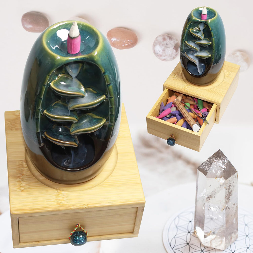 6 x 6 inch Bamboo Wooden Box for Store Smudging Sticks or Small Accessories