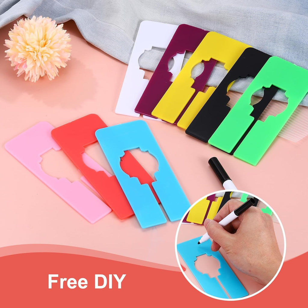 uxcell 10Pcs Clothes Dividers Rectangle Closet Rack Dividers White