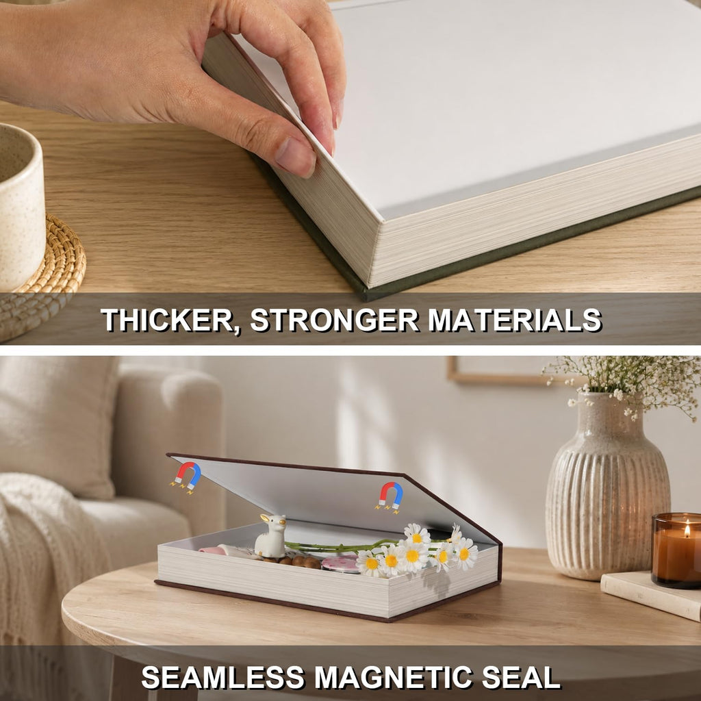 Decorative Books for Home Decor, Set of 3 Fake Books for Coffee Table Decor