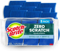 Scotch-Brite Zero Scratch Scrub Sponge, Kitchen Sponges for Cleaning Around the Home,Bathroom&More,Effective + Gentle Dish Scrubber,Best for Nonstick Pots and Pans,Safe on Most Surfaces (Pack of 45)
