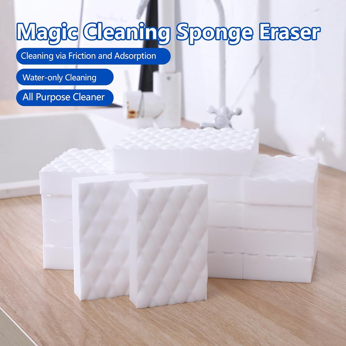 Magic Cleaning Sponge Eraser, 20 Pack Melamine Sponges 2X Density
