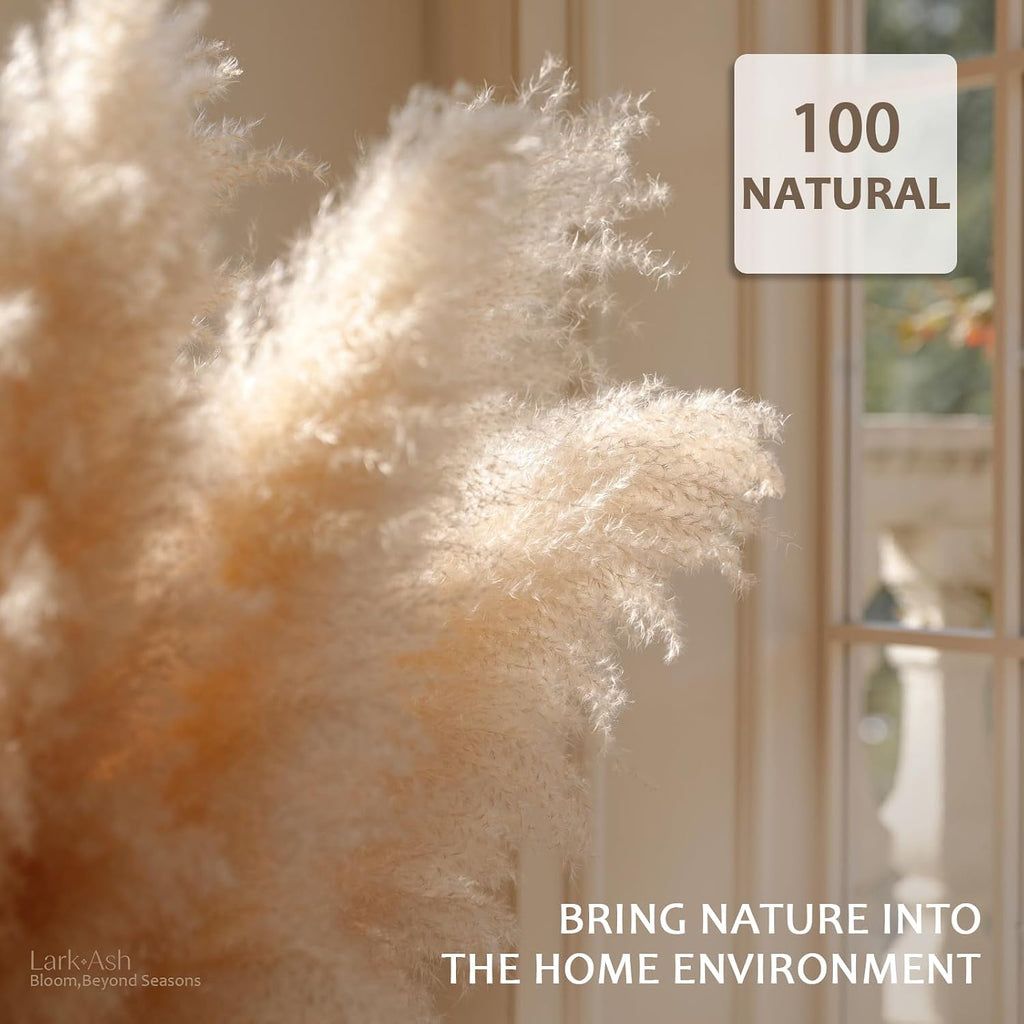55inch 10pcs Dried Pampas Grass Decor Tall-Tall Pampas Grass for Floor Vase,Brown Large Pompas Grass Floral-Long Fluffy Pompas Grass for Living Room,Corner,Farmhouse,Wedding and Boho Home Decor