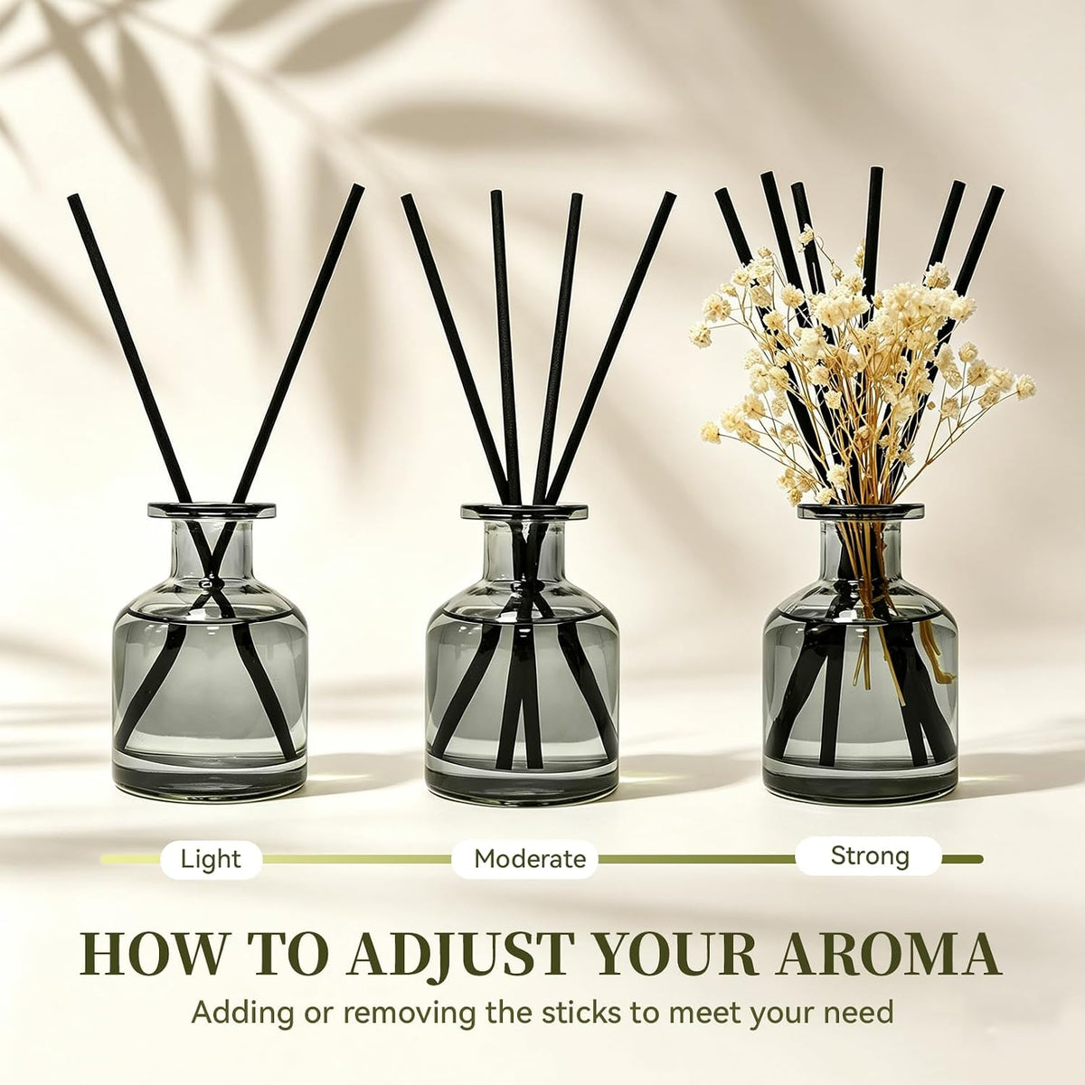 Brakula Reed Diffuser Set, White Jasmine Scent, 4.06 fl oz Essential Oils