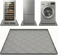 Washing Machine Drain Pan Silicone Mat, 32"x30" 1" Raised Edges Non-Slip Waterproof Washer Drip Tray for Under Washer & Dryer,Anti-Vibration Floor Protector for Refrigerator,Water Dispenser
