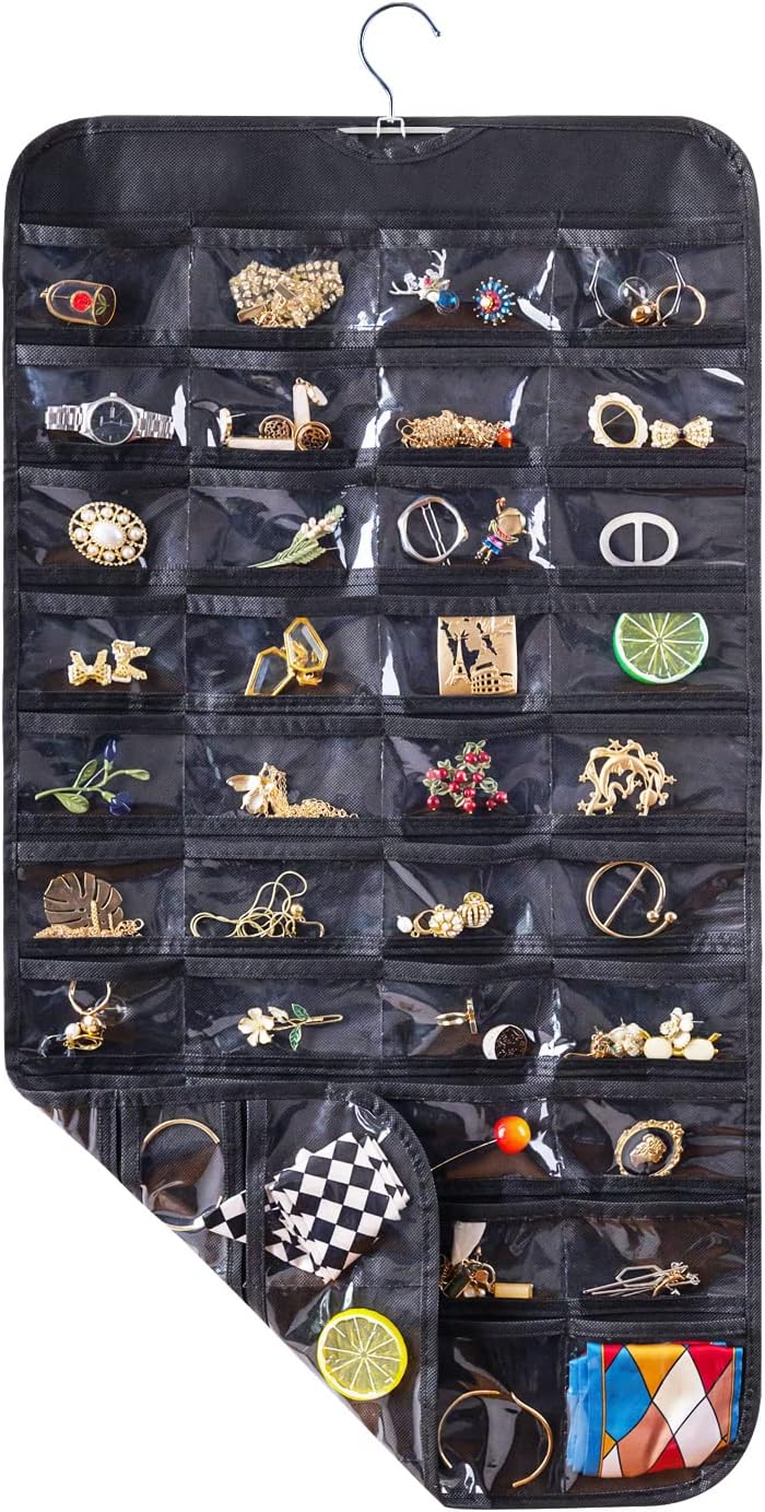 Bloss Hanging Jewelry Organizer for Closet, 80 Pockets