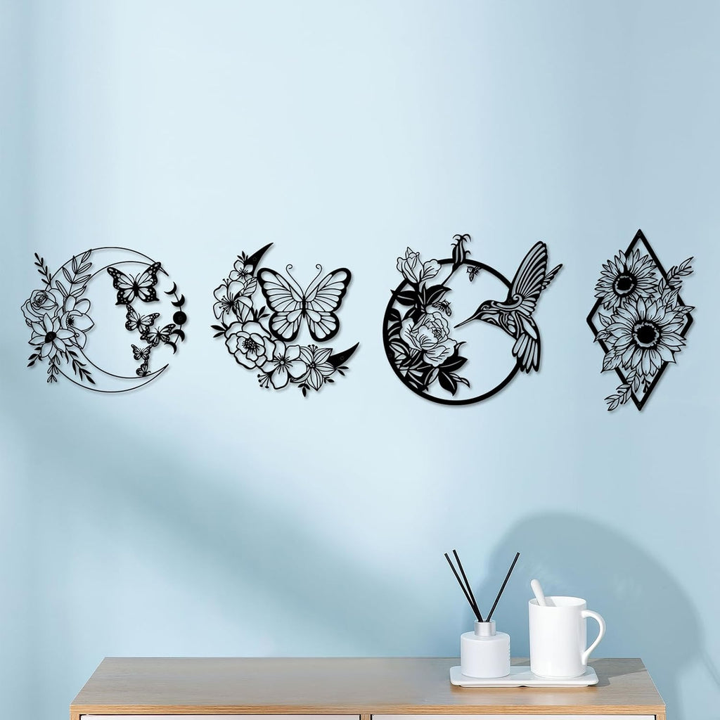 ruelen Metal Sunflower Wall Art,Boho Floral Wall Decor Home Decor