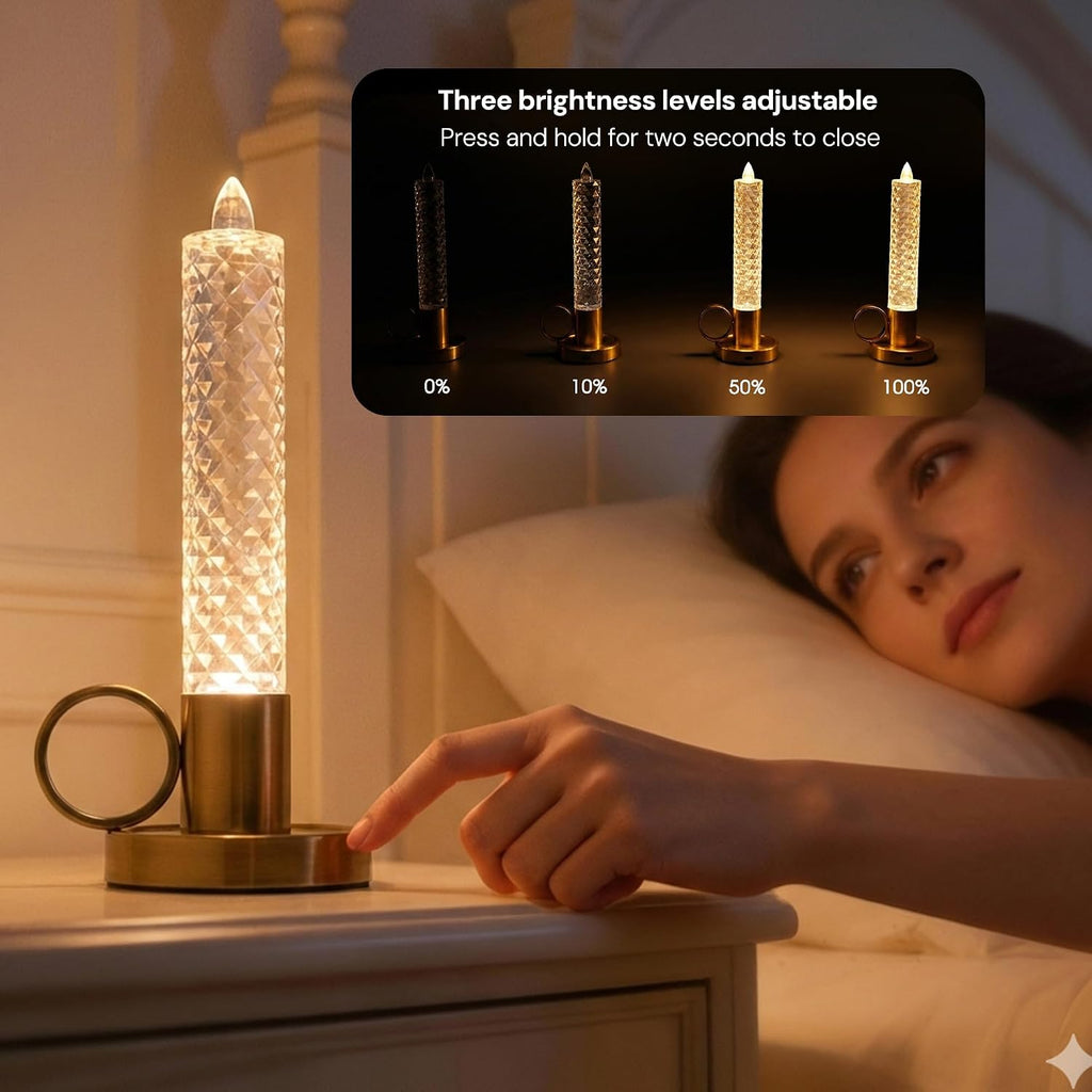 L LOHAS LED Flameless Candles, 3 Level Brightness Adjustable, Rechargeable