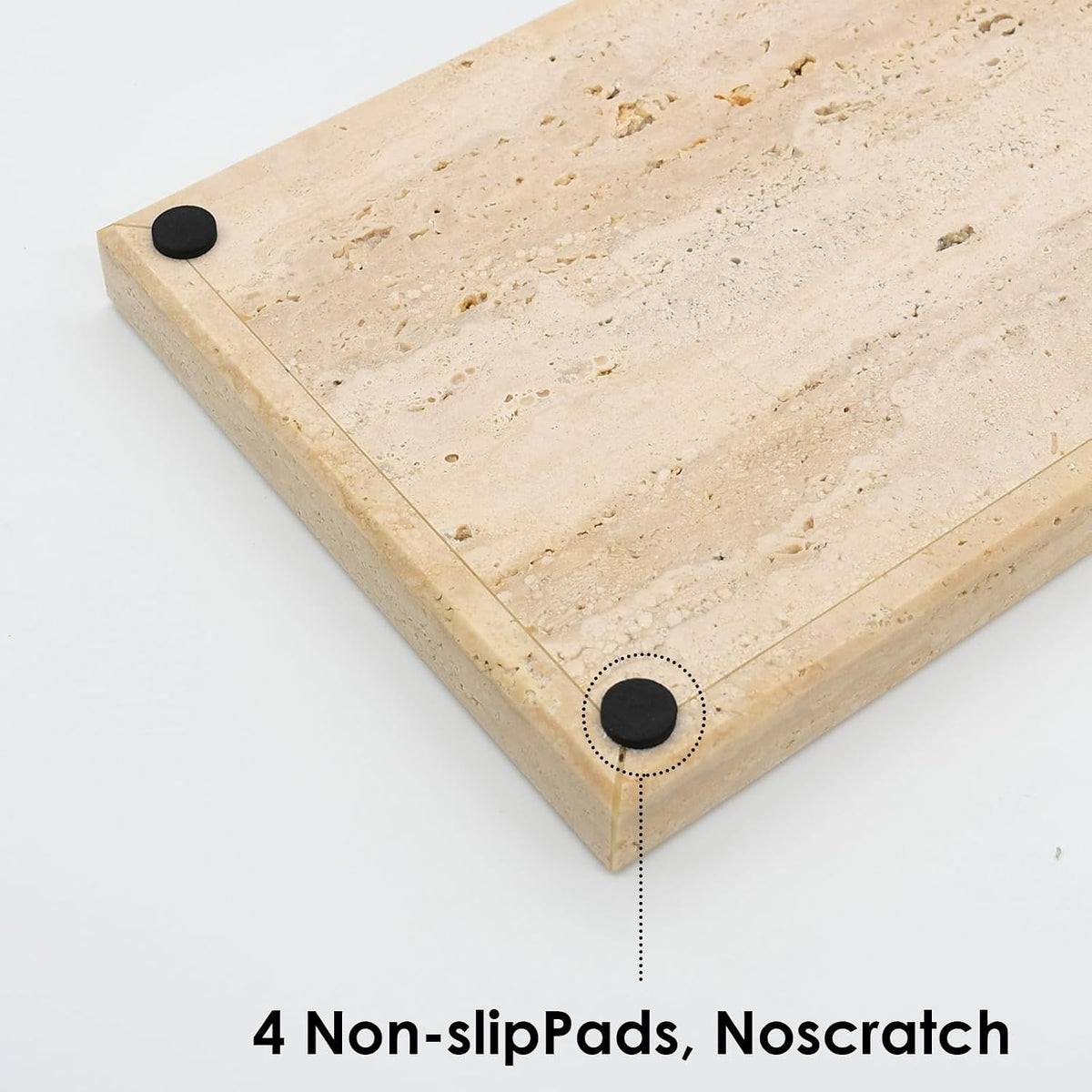 Real Natural Travertine Tray for Bathroom, Vanity, Kitchen Counter