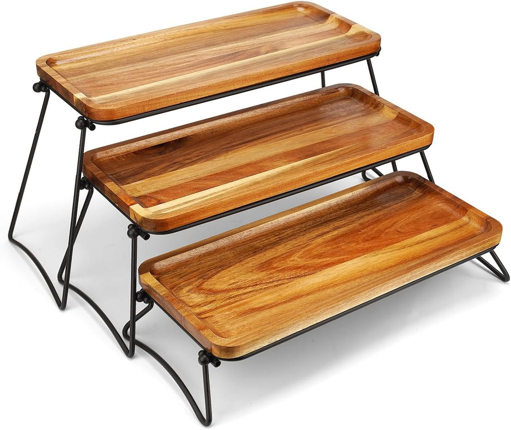 Manspdier Middle Size 3 Tier Cupcake Stand & Towers Serving Tray for Party