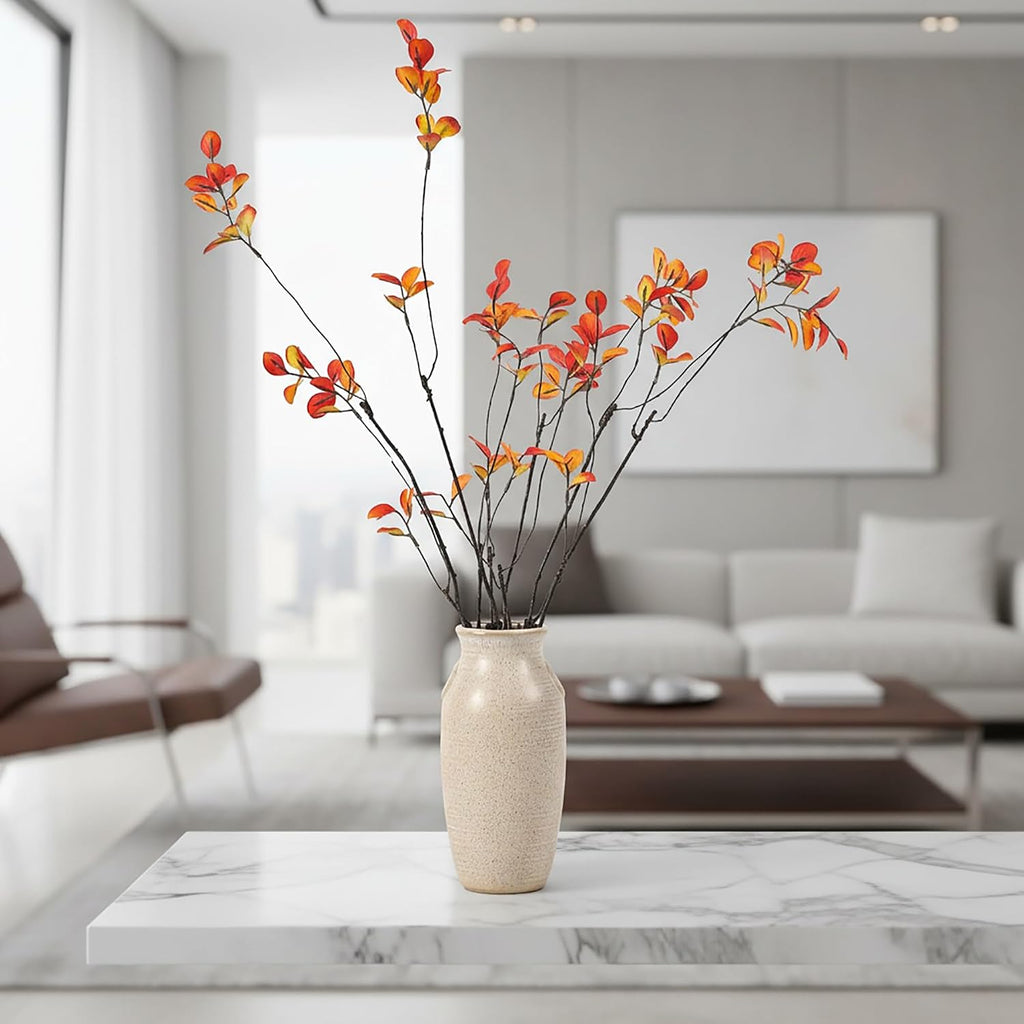 Faux Eucalyptus Stems for Vase, Artificial Greenery Branches 5pcs
