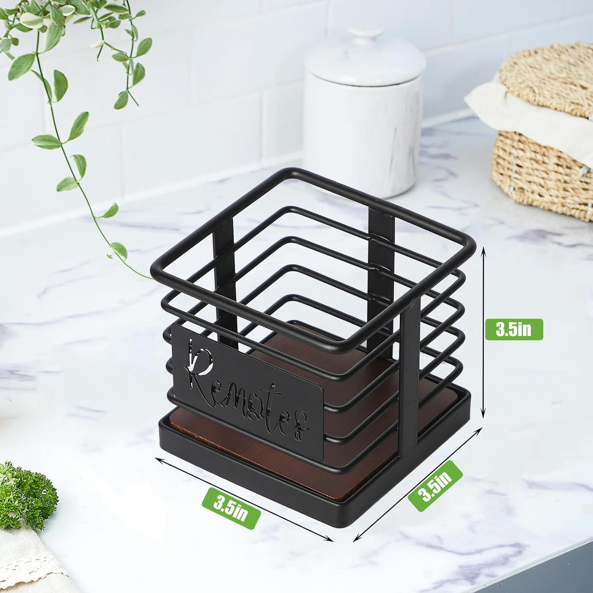 Remote Control Holder, Remote Storage Organizer Caddy (for 2 or 3 Remote Controls),Remote Holder for Table