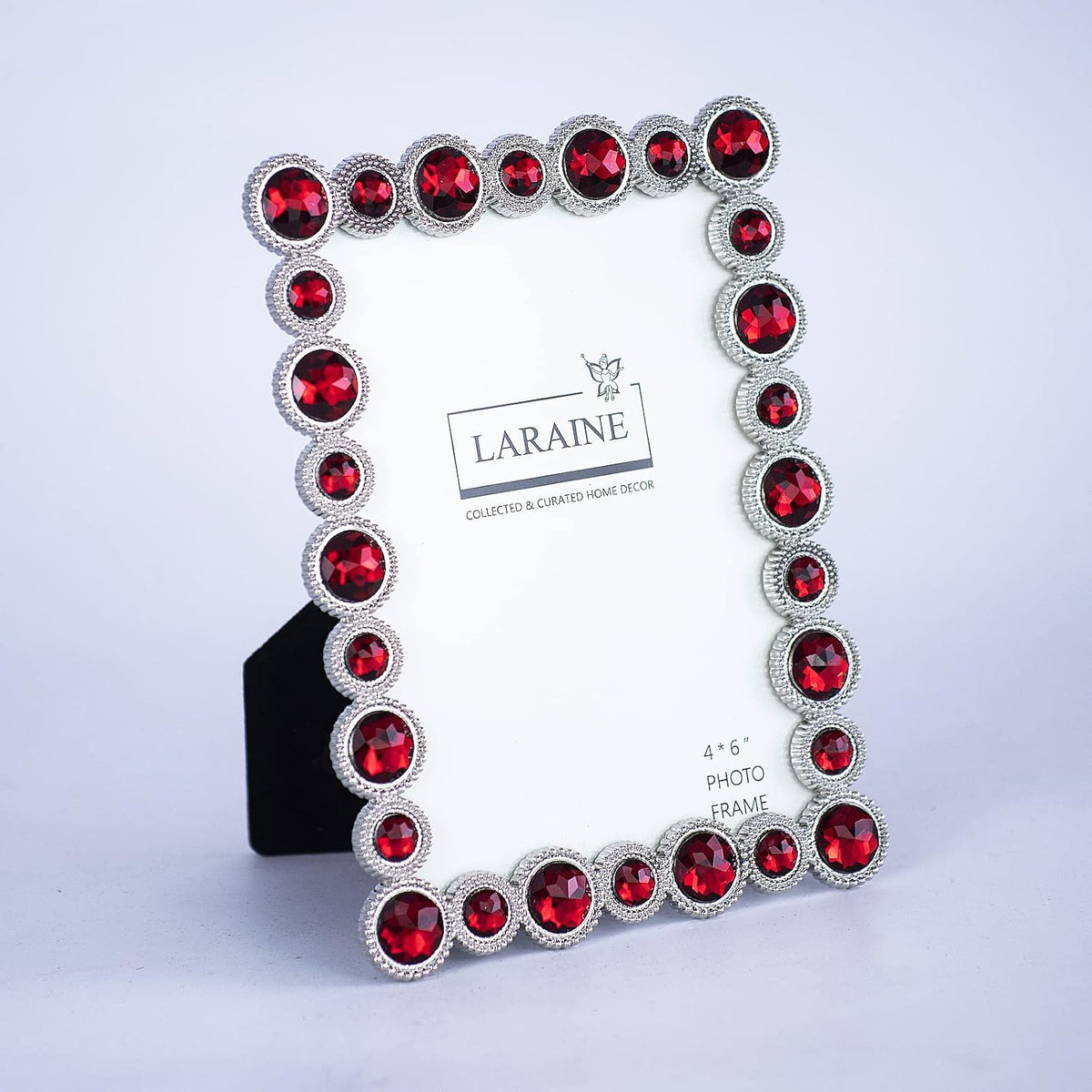 LARAINE Picture Photo Frame 4x6 Crystal Metal High Definition (Red, 4x6)
