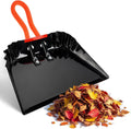 12 Inch Heavy Duty Metal Dust Pan, Steel Dust Pan with PVC Grip Handle