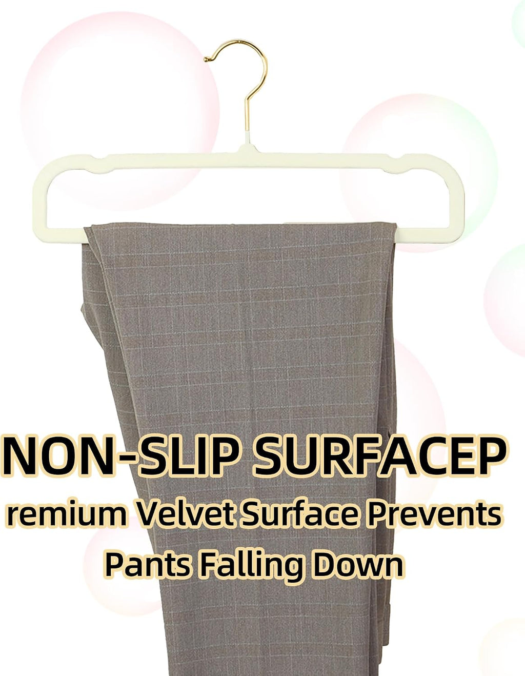 Felt Hangers White Velvet Hangers, Thin Pants Hangers 20 Pack, Adult Hanger