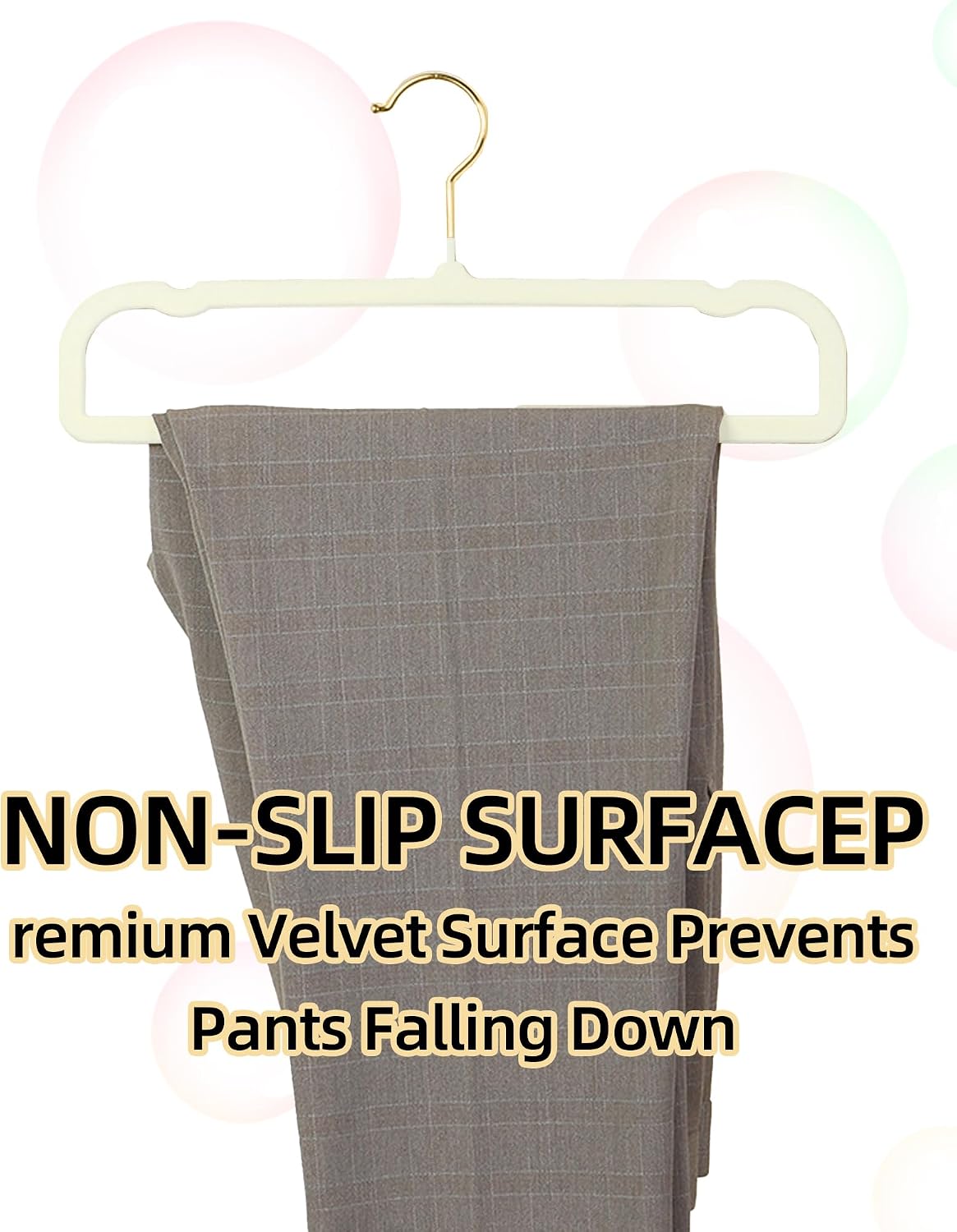 Felt Hangers White Velvet Hangers, Thin Pants Hangers 20 Pack, Adult Hanger