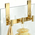 PMMASTO Gold Extra-Long Shower Door Hanger, 3 T-Hooks, Fits 3/8-Inch Glass