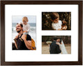 Golden State Art 11x14 Dark Brown Wood Picture Frame for 5x7 and 4x6 Photos