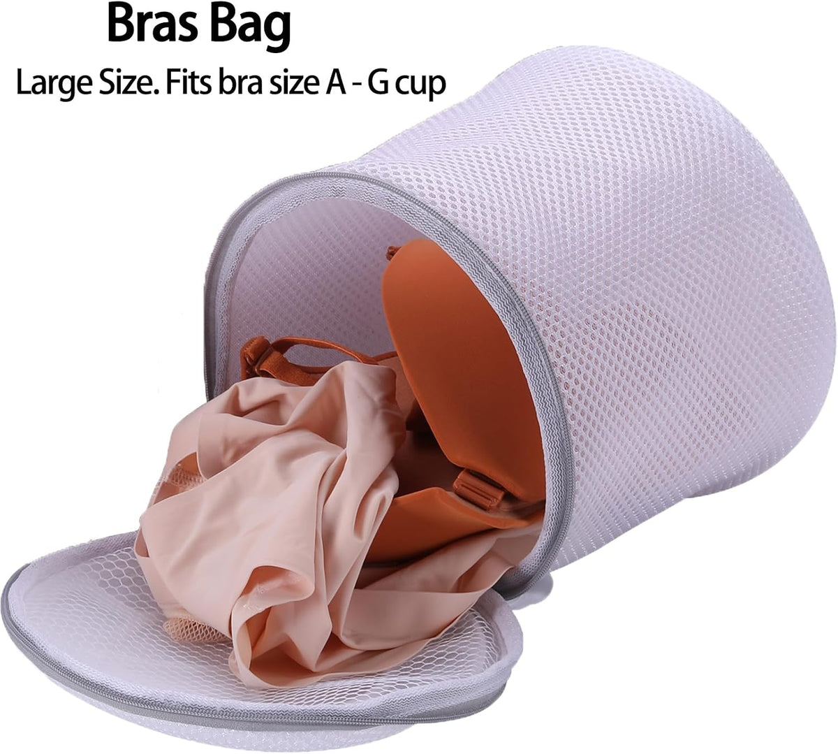 Bra Washing Bag for Laundry, Lingerie Bag for Washing Delicates, 8", 2Pcs