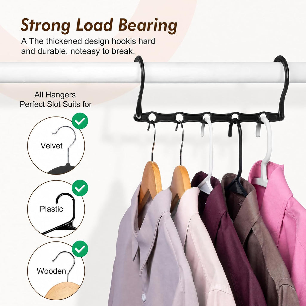 HOUSE DAY Closet Organizers and Storage 8 Pack - Black, Saving Closet Space