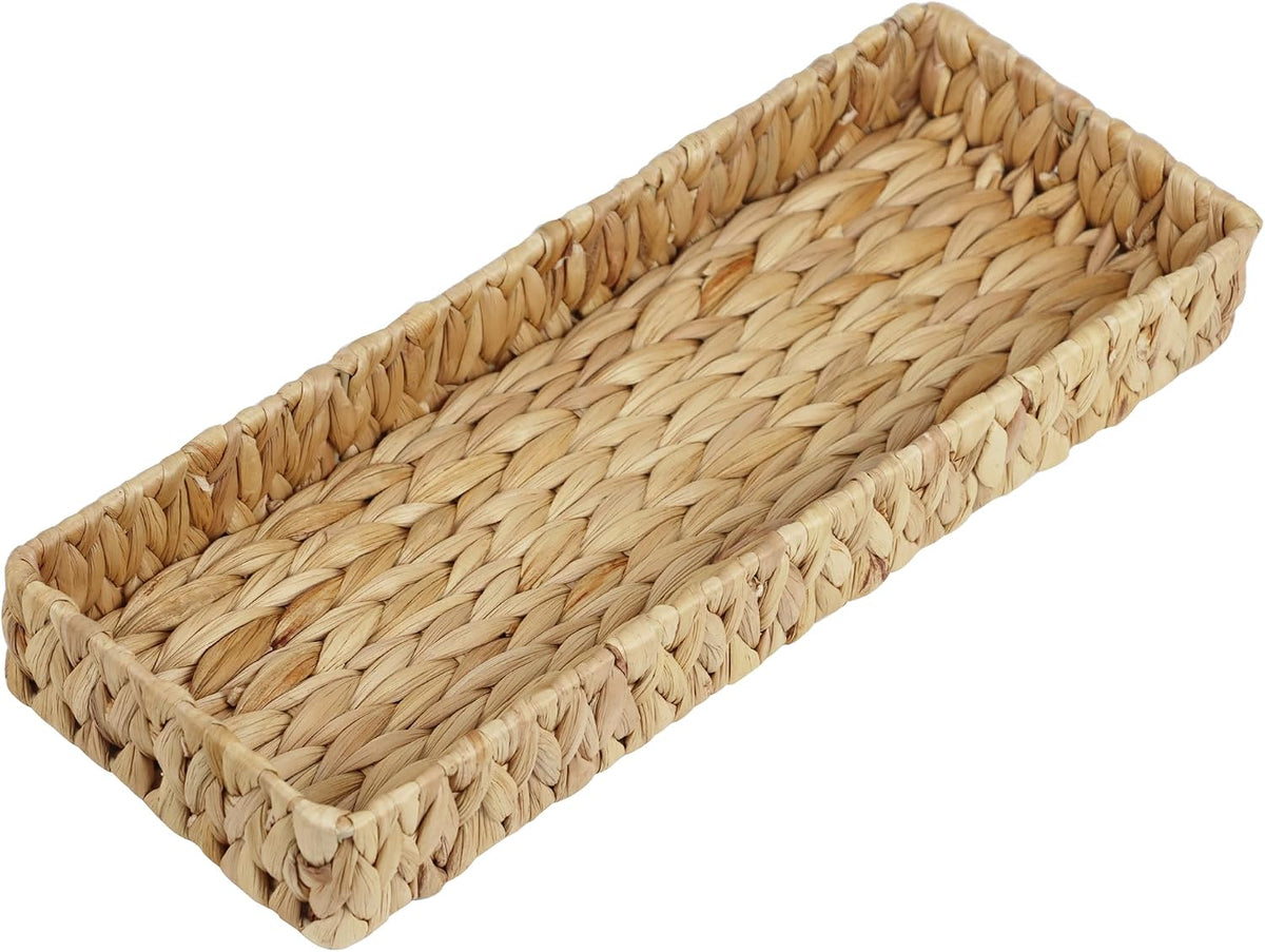 Water Hyacinth Bathroom Vanity Tray, 16.7 Inch
